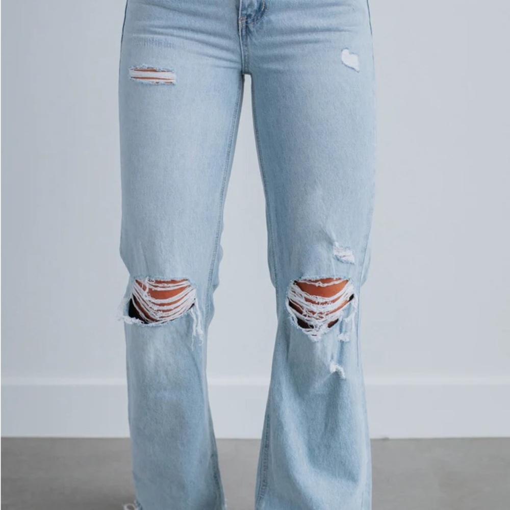 VERVET BY FLYING MONKEY Blue Flare Wide Leg Jeans NWT!